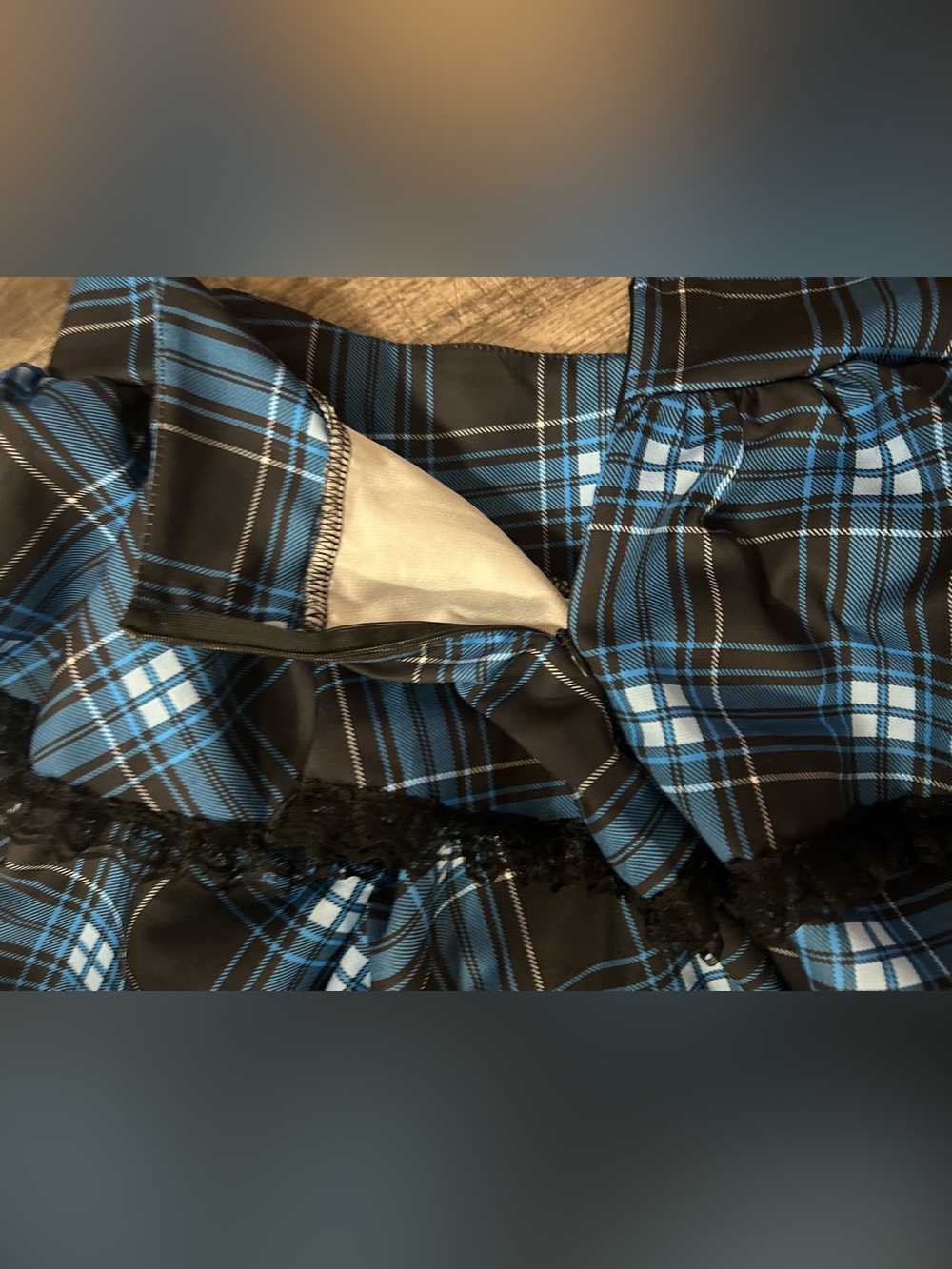 2 Skirts 2x women, blue & black from spirit Halloween store. New - Picture 5 of 7